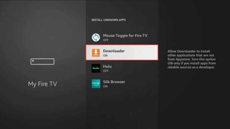 Enable the Downlaoder app to install the TeaTV APK
