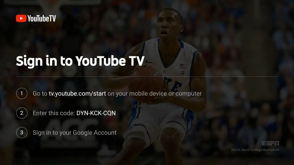 Activate YouTube TV on Firestick