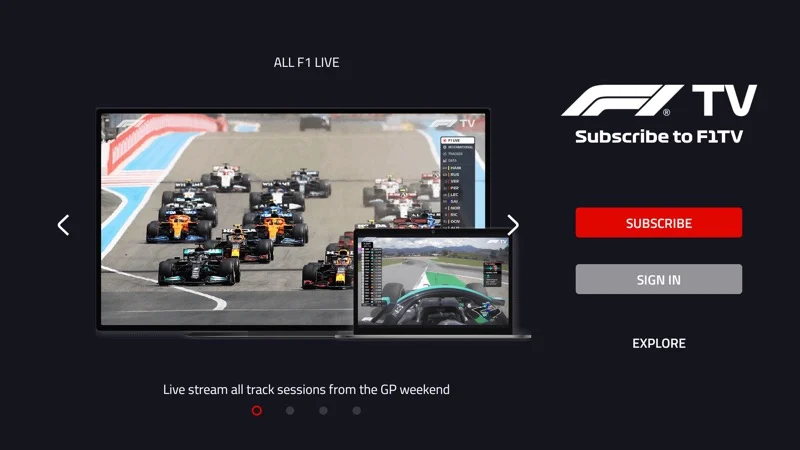 F1 TV on Firestick-Tap Sign in